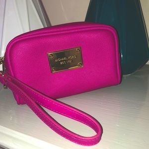 Michael Kors Hot Pink Mini Makeup Bag